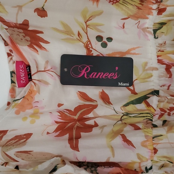 NWT Ranee's Floral bird ๐ฆ Resortwear long Dress Size Large/XL ๐ ๐บ๐บ - Picture 3 of 8